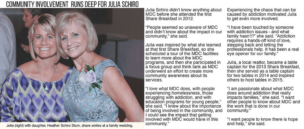 Community Involvement Runs Deep For Julia Schiro